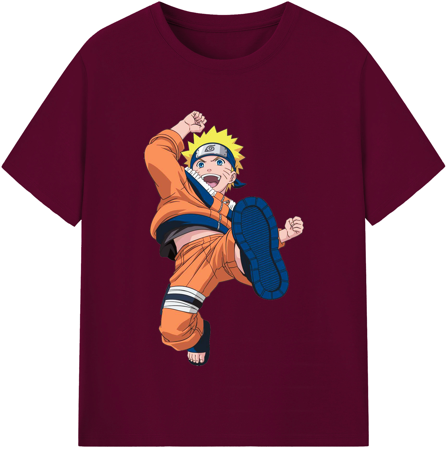 （画像用） NARUTO -ナルト- うずまき ナルト Uzumaki Naruto レディースカジュアルプリントTシャツ（綿100％）
